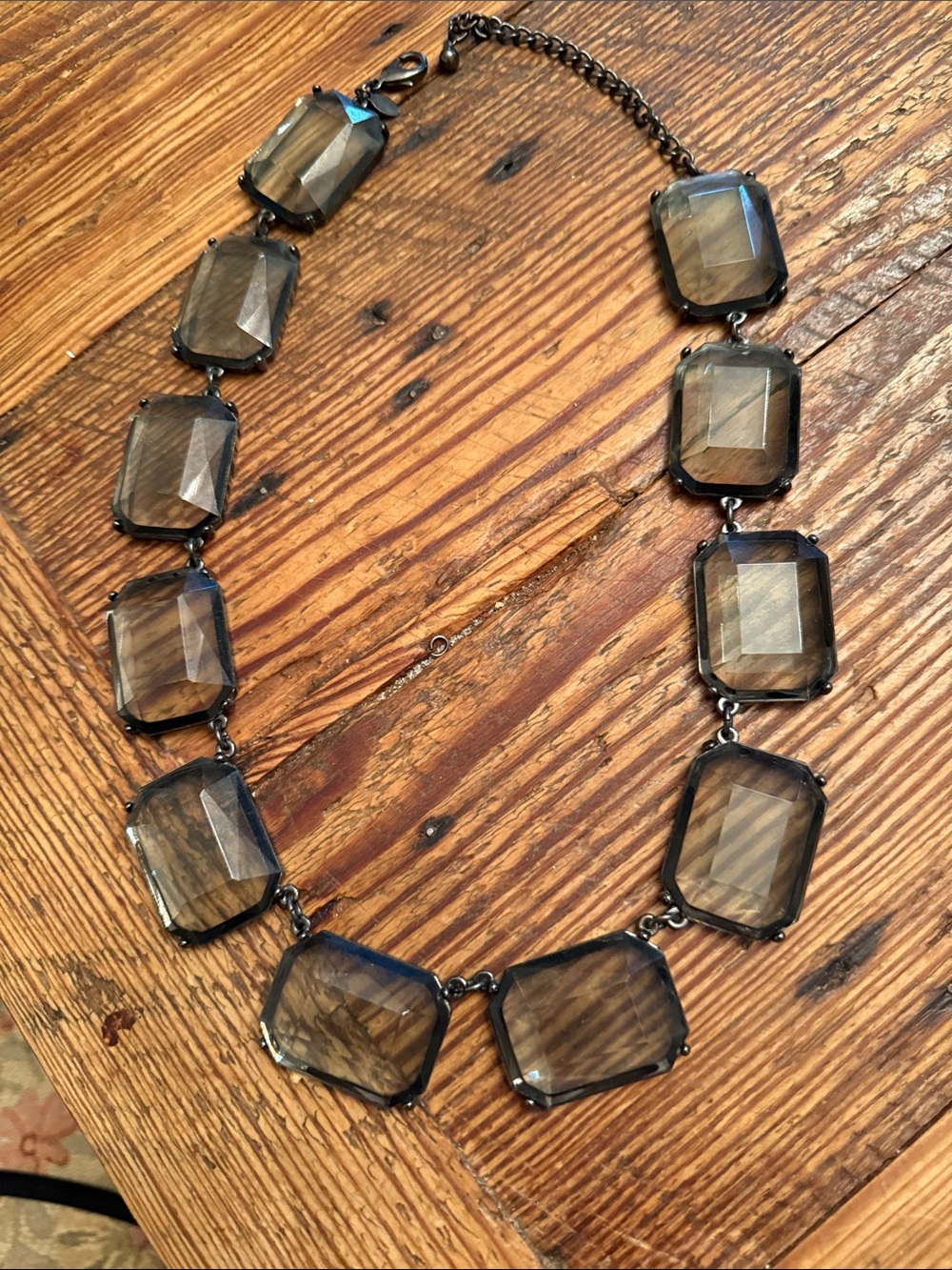 Smoky Glass Statement Necklace - Women Jewelry